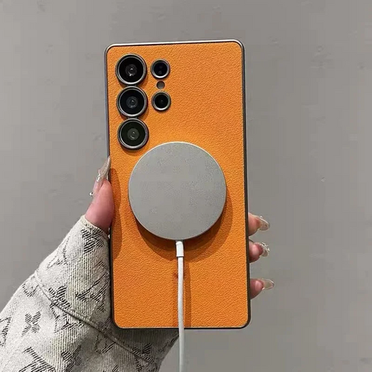 Galaxy S25 Ultra Elegant Magnetic Leather Case