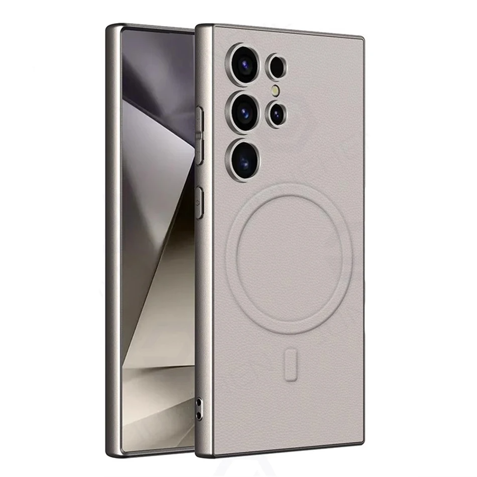 Galaxy S25 Ultra Elegant Magnetic Leather Case