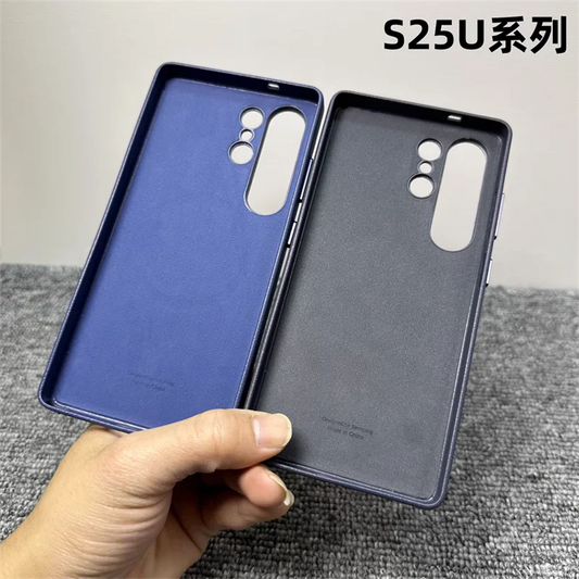 Galaxy S25 Ultra Slim Luxury Leather Shield Case