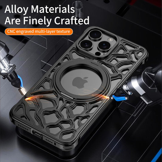 Premium Irregular Pattern Metal Case - iPhone