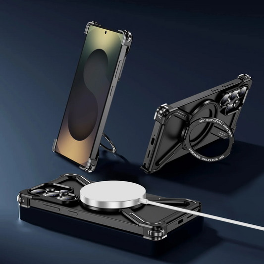 Galaxy S25 Ultra Titan Shield Rotating Ring Stand Case