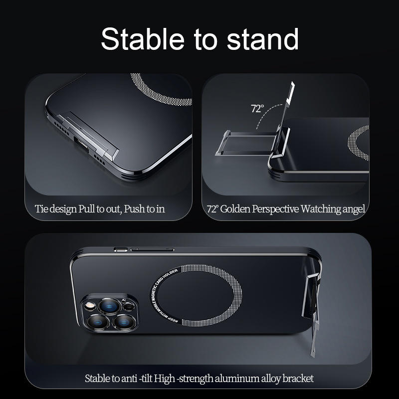 Sleek Matte MagSafe Hidden Bracket Case - iPhone
