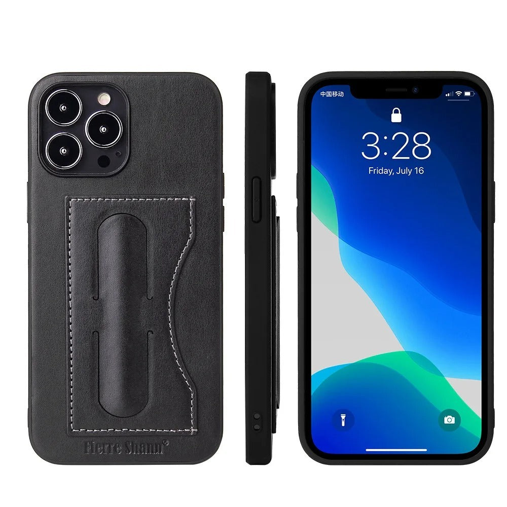 Innovative Leather Fold-Out Kickstand Case - iPhone