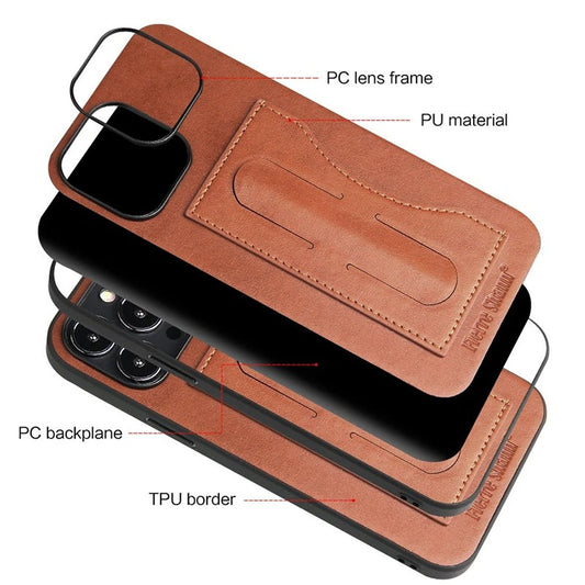 Innovative Leather Fold-Out Kickstand Case - iPhone