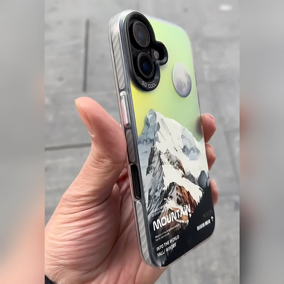 Glacial Holographic Mountain Laser Case - iPhone