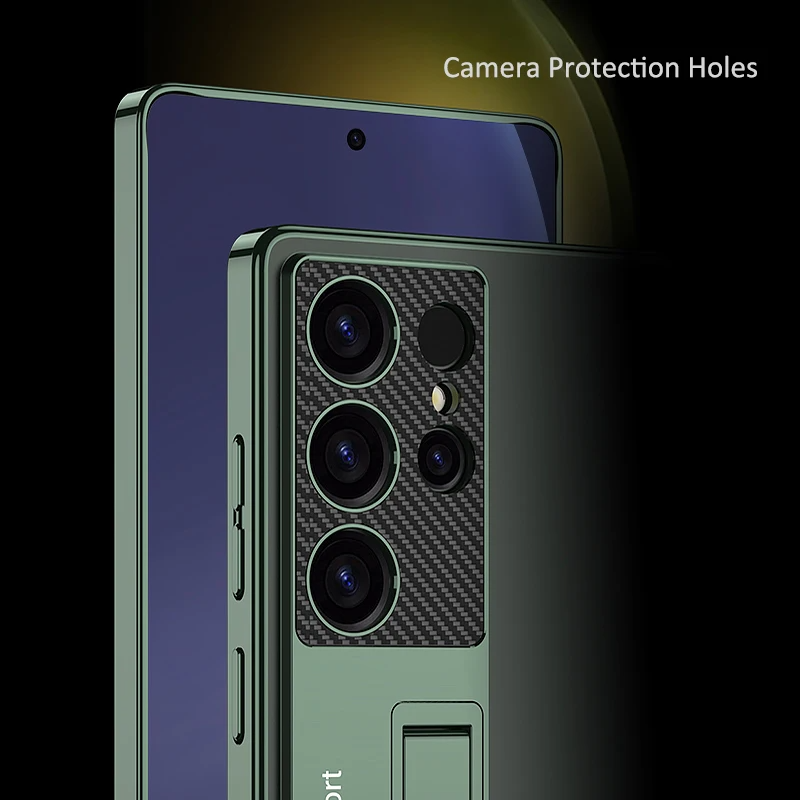Galaxy S25 Ultra Luxury Ultra Clear Hybrid Stand Case