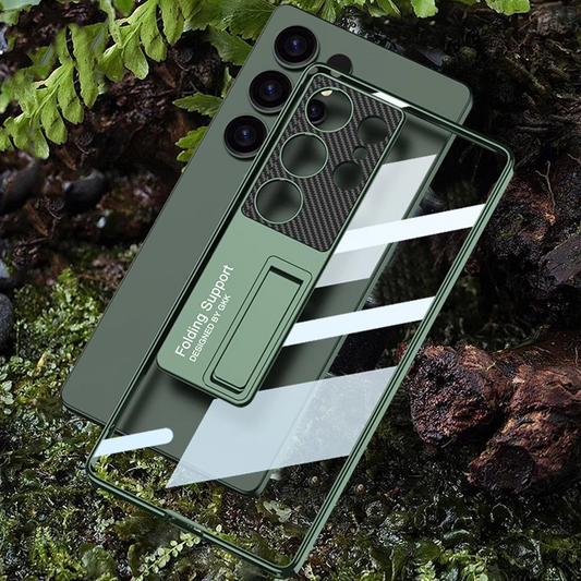 Galaxy S25 Ultra Luxury Ultra Clear Hybrid Stand Case