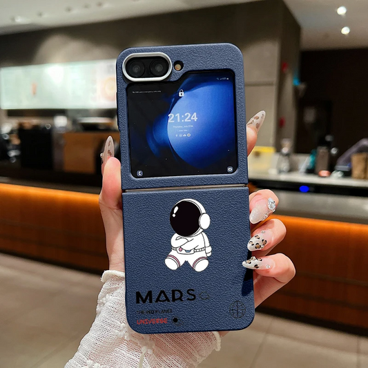 Galaxy Z Flip Series Astronaut Leather Touch Soft Case