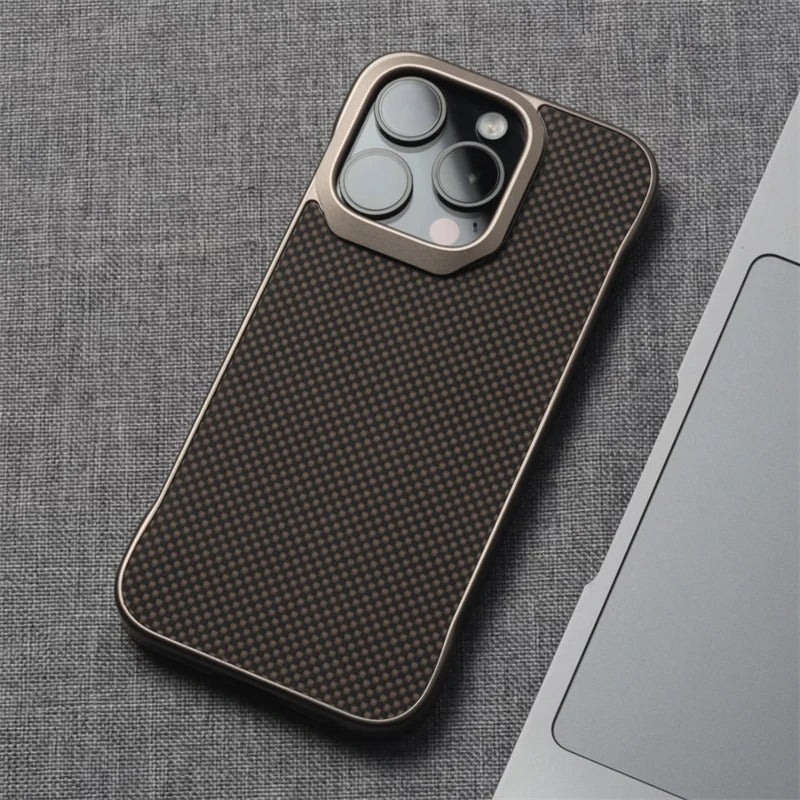 Embossed Carbon Fiber Frameless MagSafe Case - iPhone