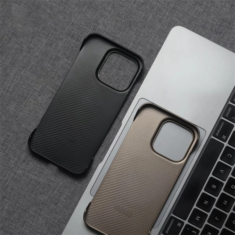 Embossed Carbon Fiber Frameless MagSafe Case - iPhone