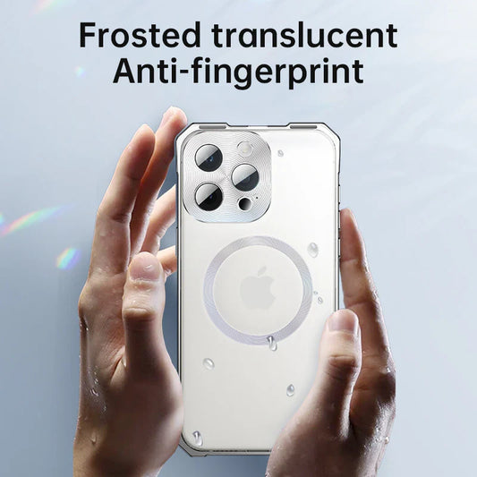 Frosted Translucent Metal Frame Case - iPhone