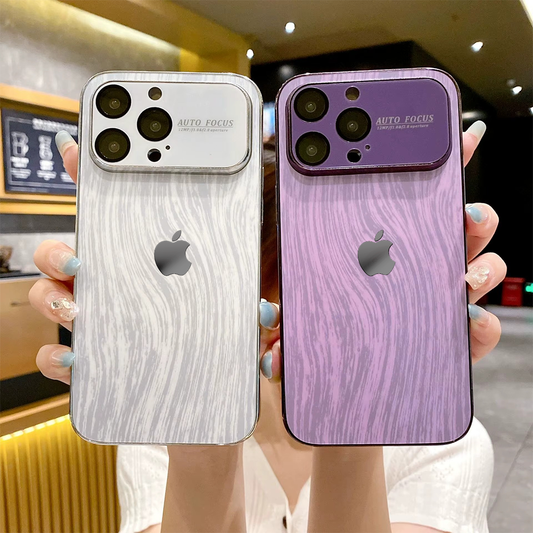 Elegant Oak-Inspired Hybrid Case - iPhone