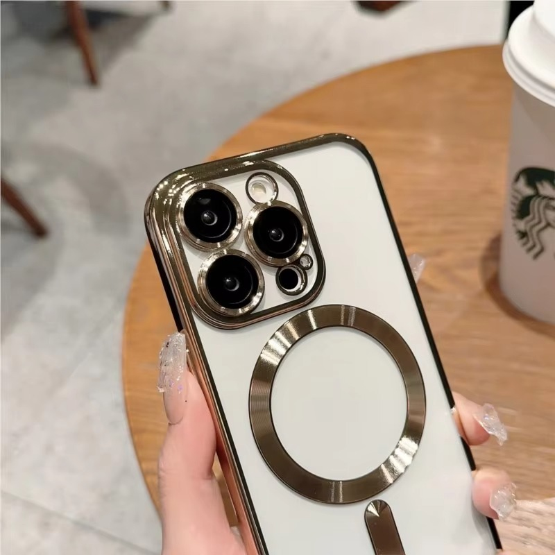 iPhone 16 Series Luxury MagSafe Plating Camera Protection Case