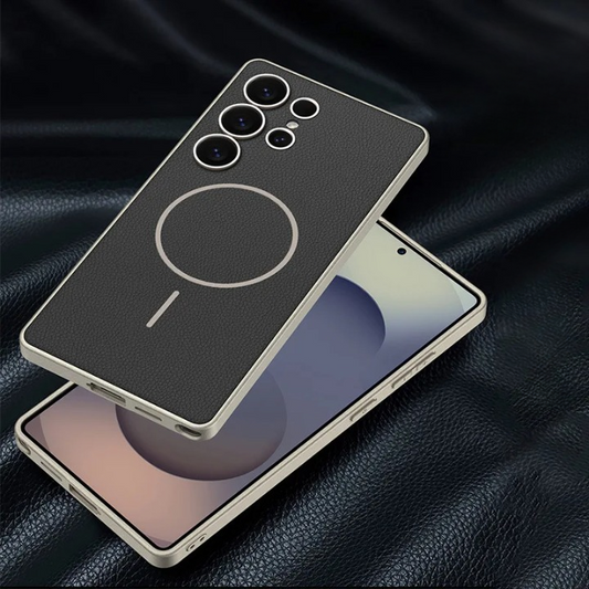 Galaxy S25 Series Vintage Solid Leather Guard Case