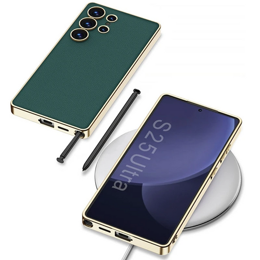 Galaxy S25 Series Ultra Thin Leather Guard Case