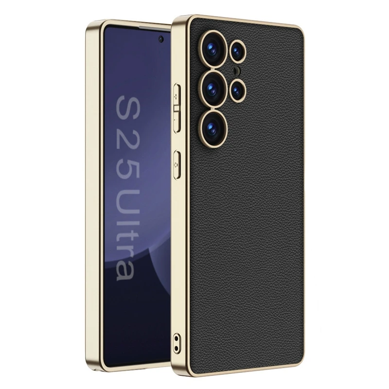 Galaxy S25 Series Ultra Thin Leather Guard Case