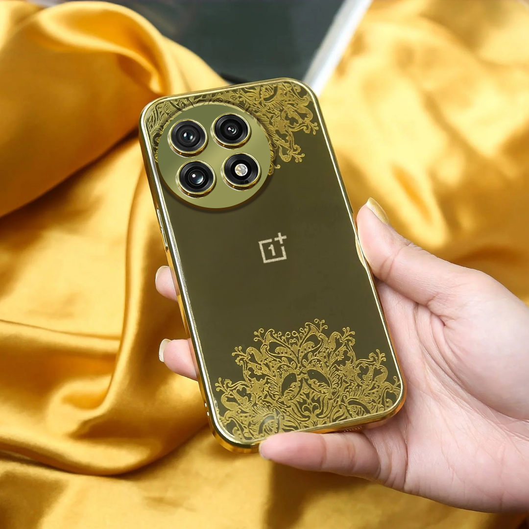 Refined Gold Luxurious Logo Case - OnePlus