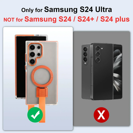 Mag Guard Kickstand Armor Case with Silicone Lanyard -Samsung