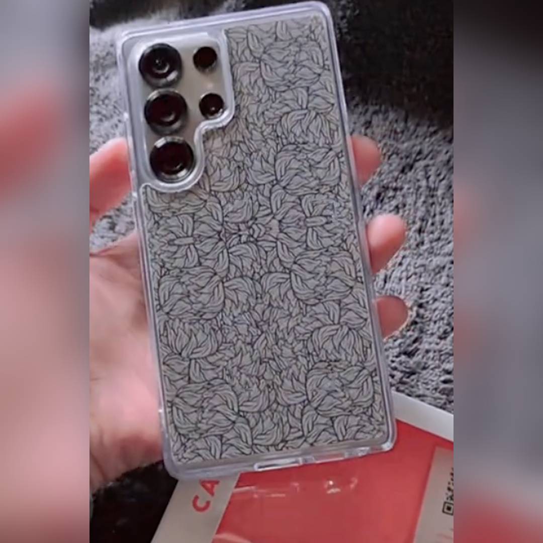 Icy Veil Leaf Texture Case - Samsung