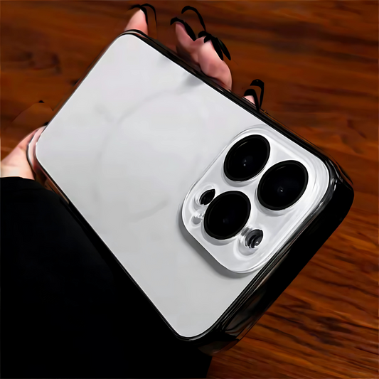 Luxury Magnetic Matte Plating Frame Case - iPhone