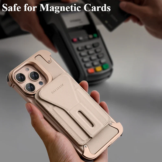 Opulent Magnetic Wallet Flip Stand Case - iPhone