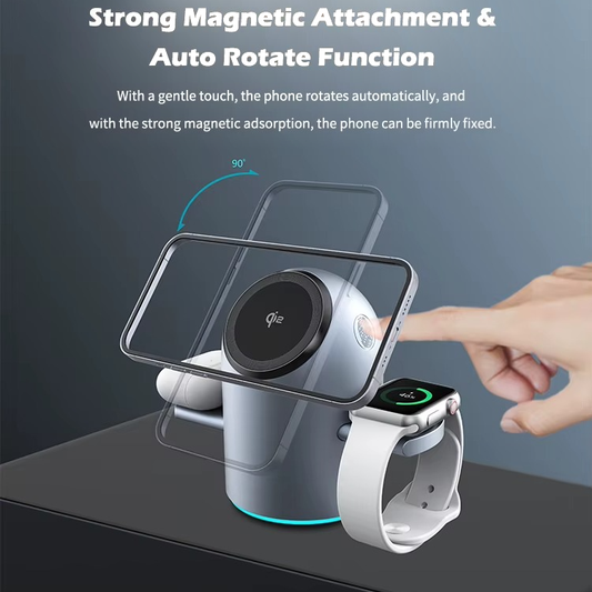 Next-Gen 3-in-1 Smart Wireless Charging Dock