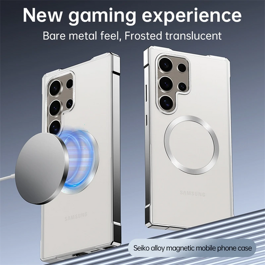 Galaxy S25 Ultra Metal Special-Shaped Frame Frosted Case