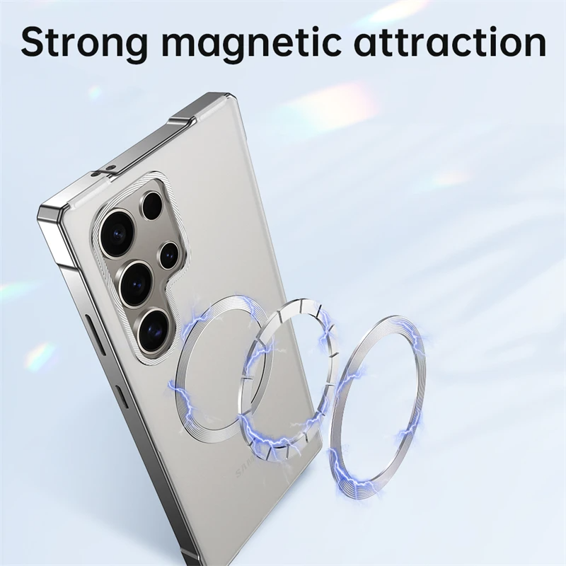 Galaxy S25 Ultra Metal Special-Shaped Frame Frosted Case