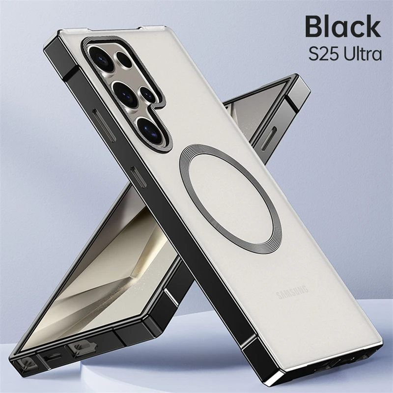 Galaxy S25 Ultra Metal Special-Shaped Frame Frosted Case