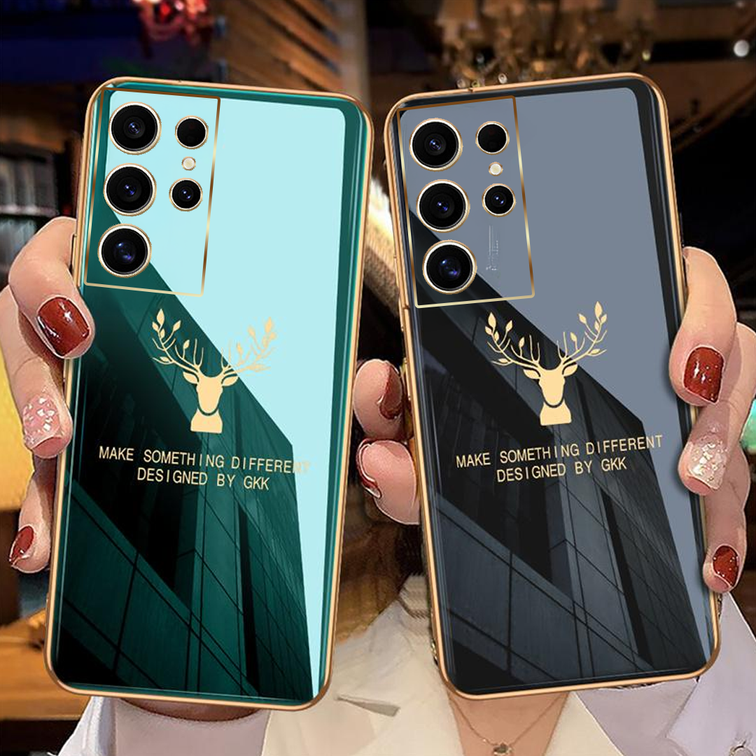 Golden Edge Deer Shield Case - Samsung