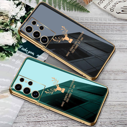 Golden Edge Deer Shield Case - Samsung