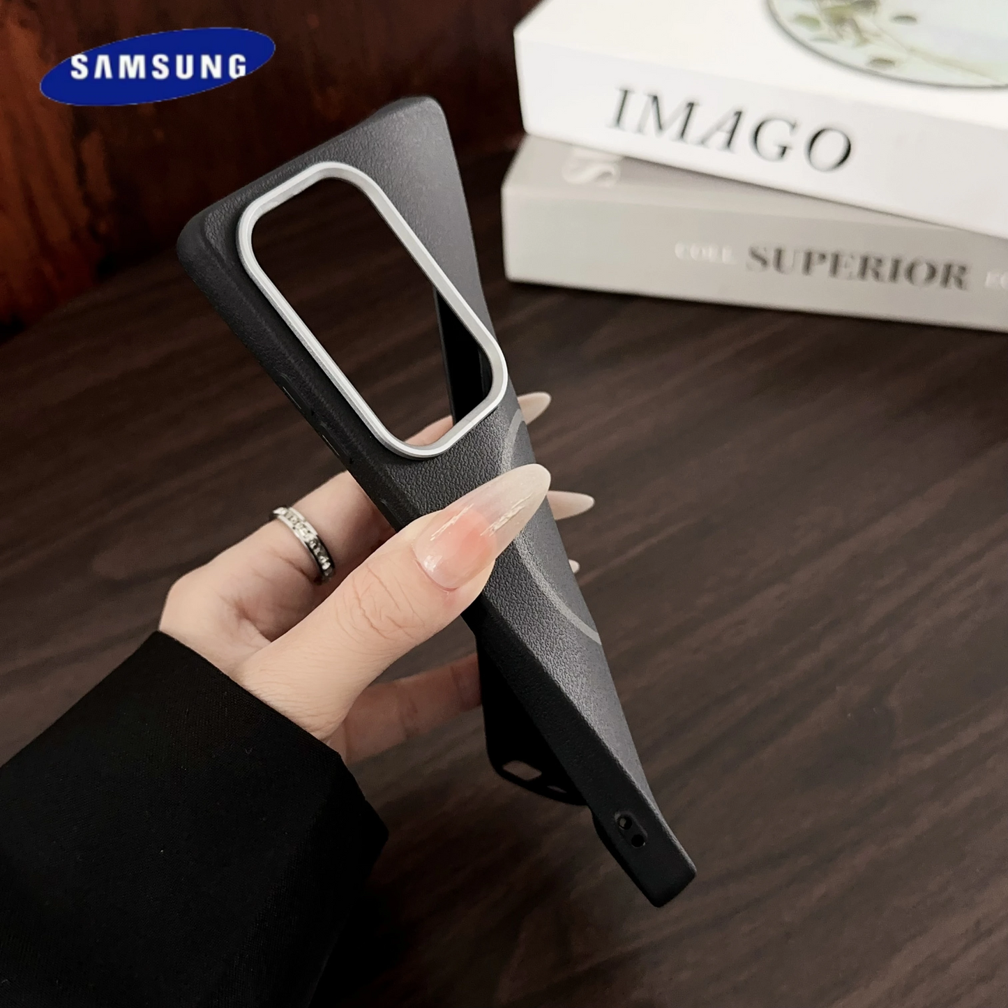 Sophisticated Leather Touch Magnetic Case - Samsung