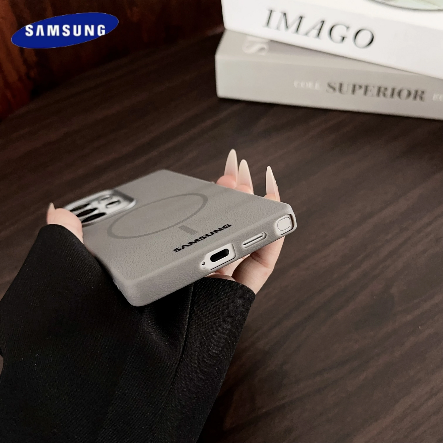 Sophisticated Leather Touch Magnetic Case - Samsung