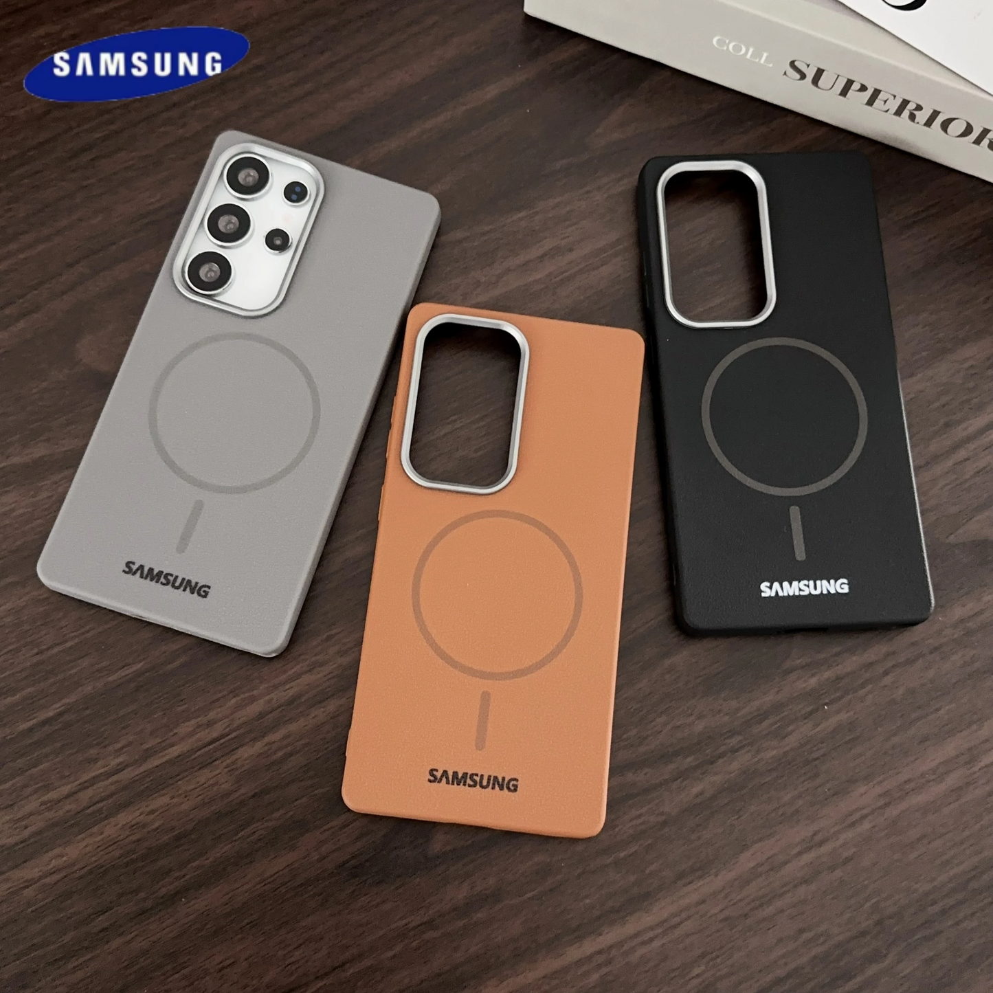 Sophisticated Leather Touch Magnetic Case - Samsung