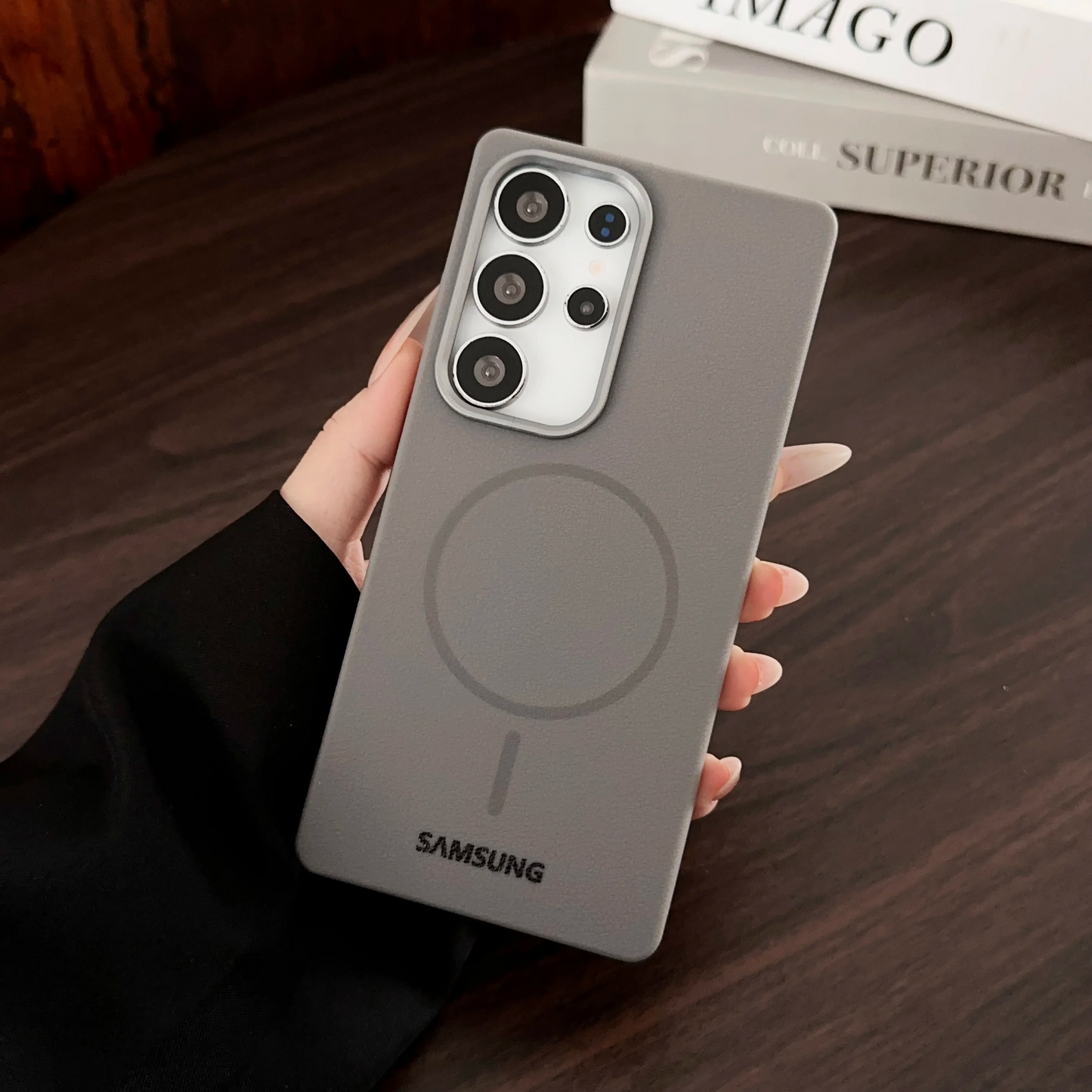 Sophisticated Leather Touch Magnetic Case - Samsung