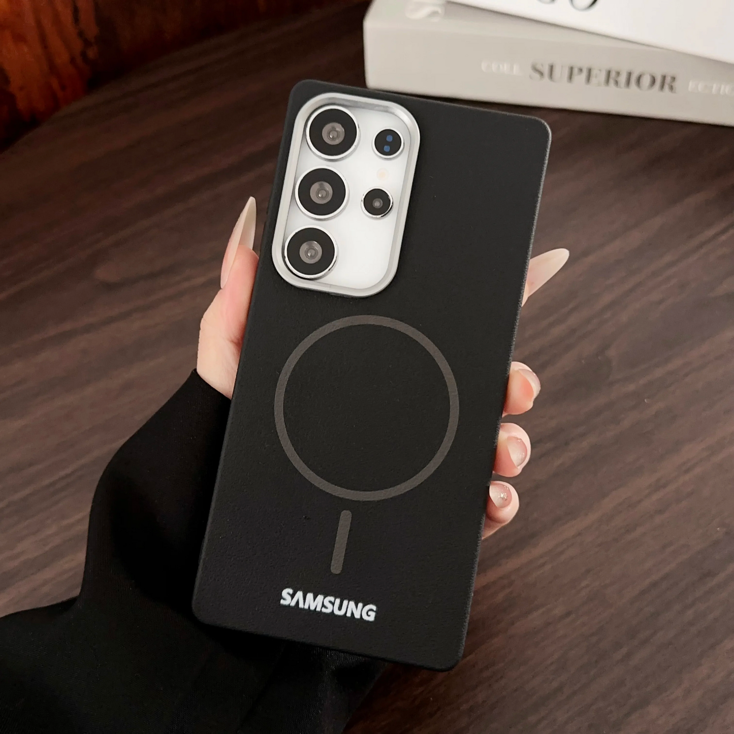 Sophisticated Leather Touch Magnetic Case - Samsung