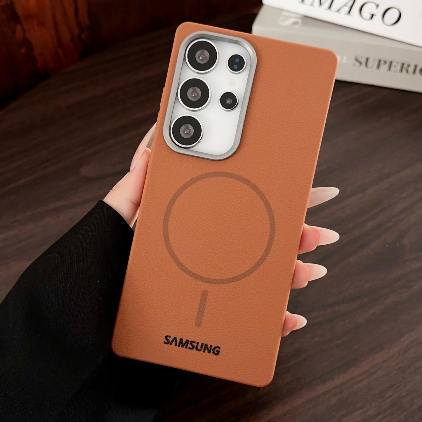 Sophisticated Leather Touch Magnetic Case - Samsung