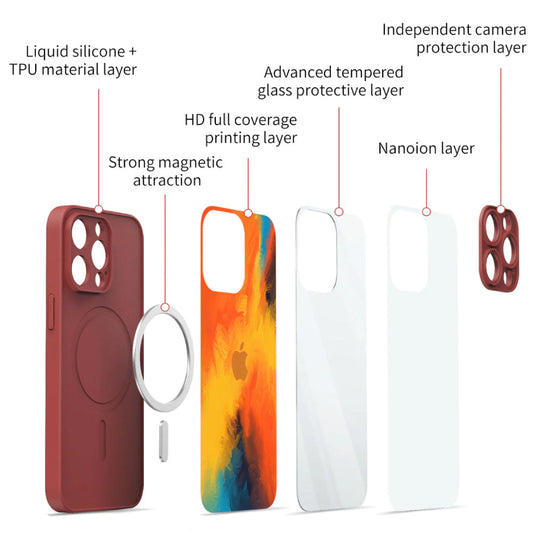 Phantom Glow Illusion MagSafe Glass Case - iPhone