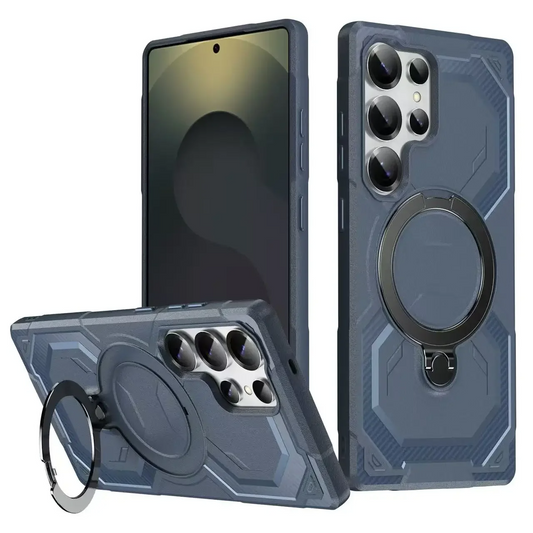 Rotating Bracket Ring Magnetic Protective Case - Samsung