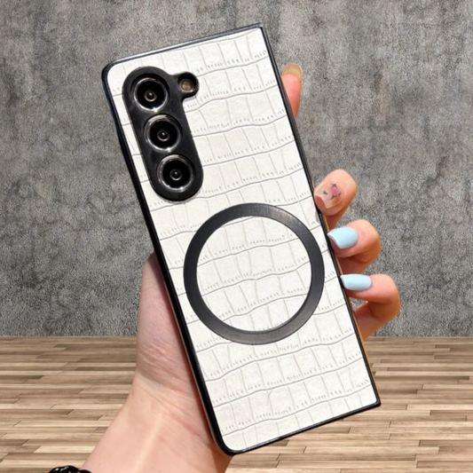 Galaxy Z Fold Series Elegant Croc Texture Armor Case