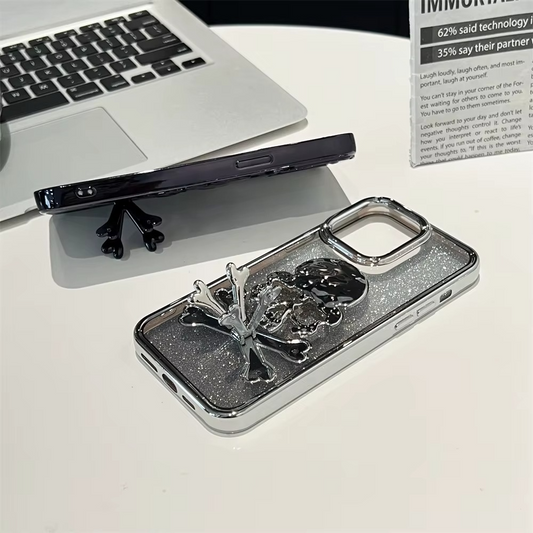 Ghost-face 3D Skull Bracket Case - iPhone