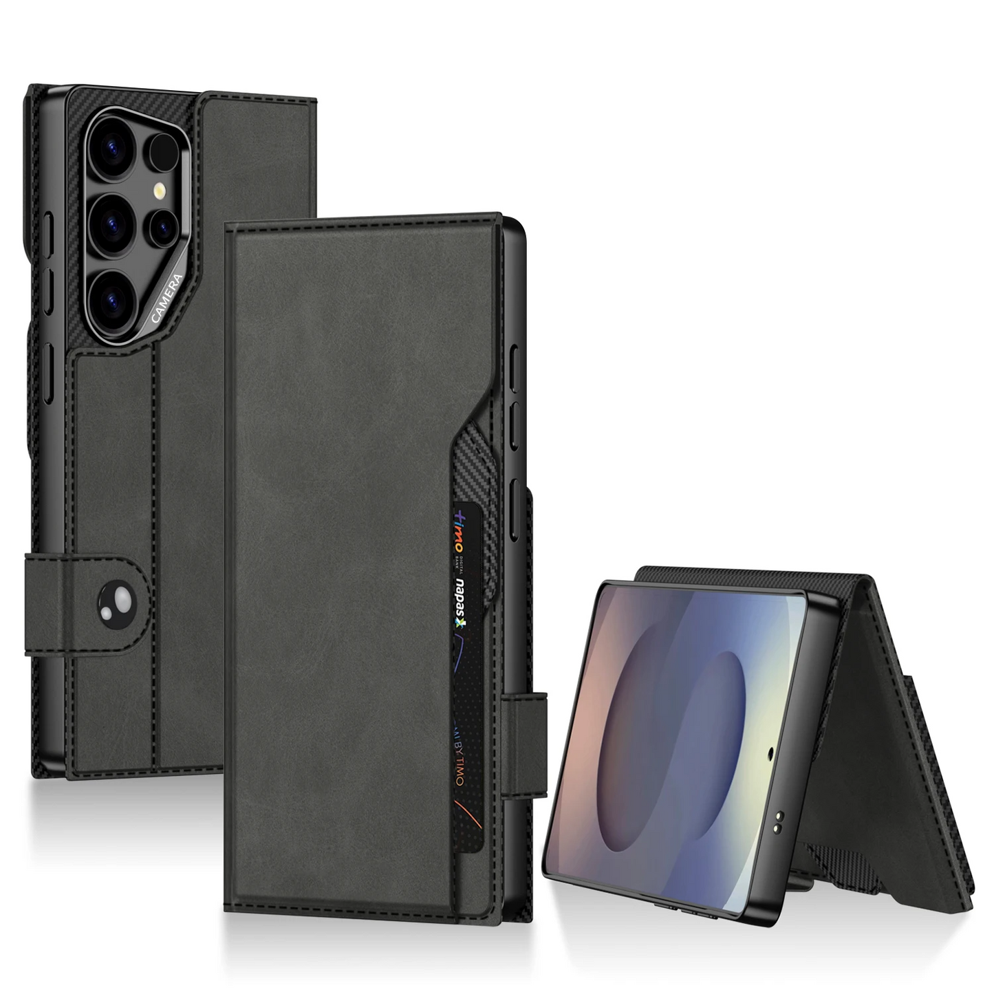 Galaxy S25 Series Business Leather Flip Wallet Case