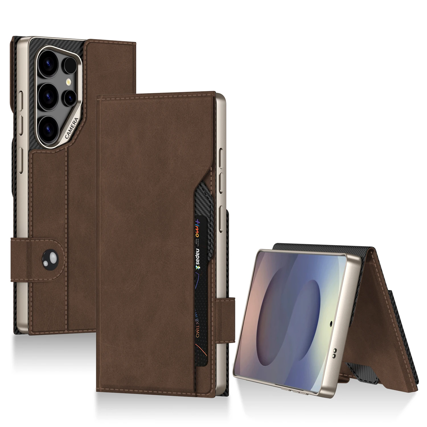 Galaxy S25 Series Business Leather Flip Wallet Case