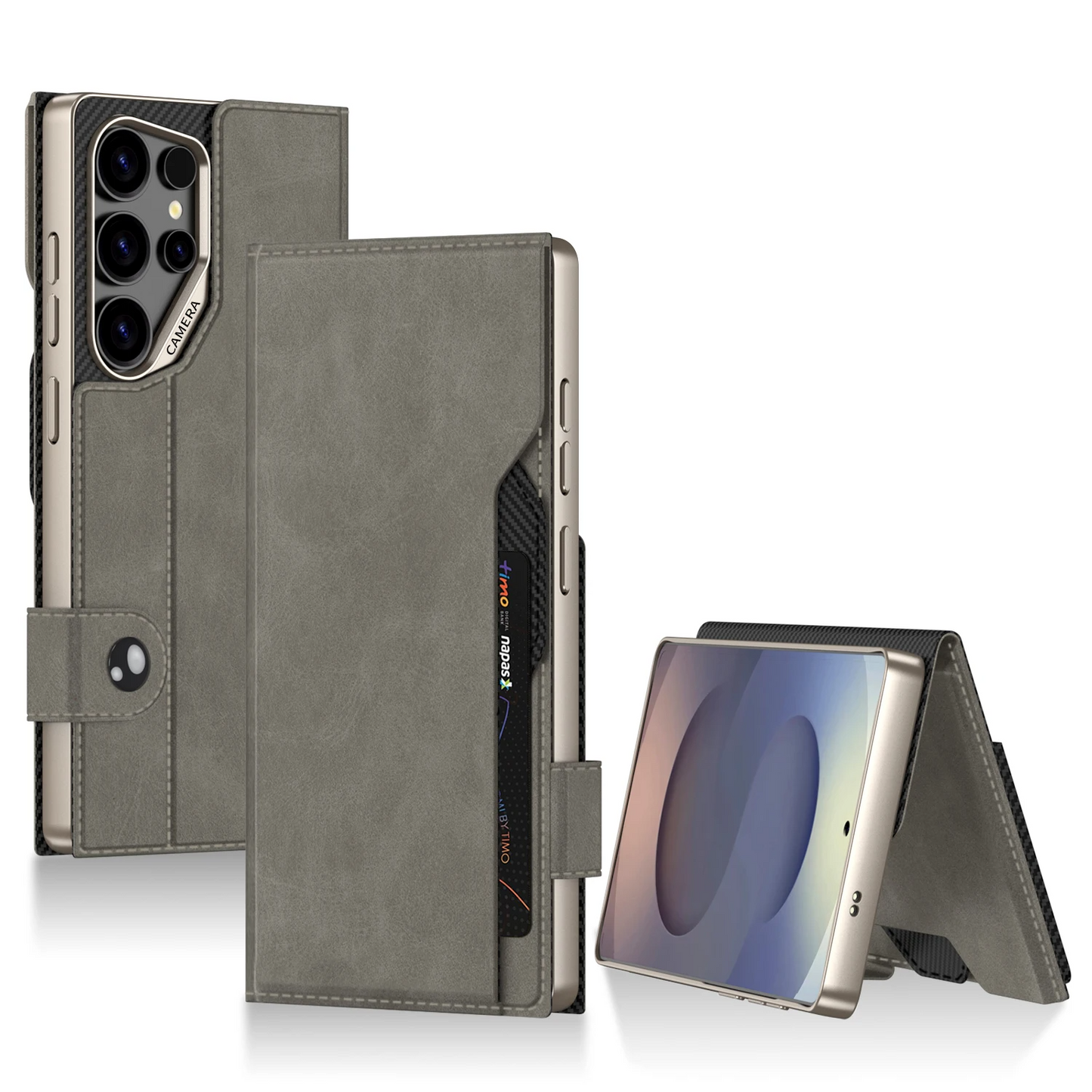 Galaxy S25 Series Business Leather Flip Wallet Case