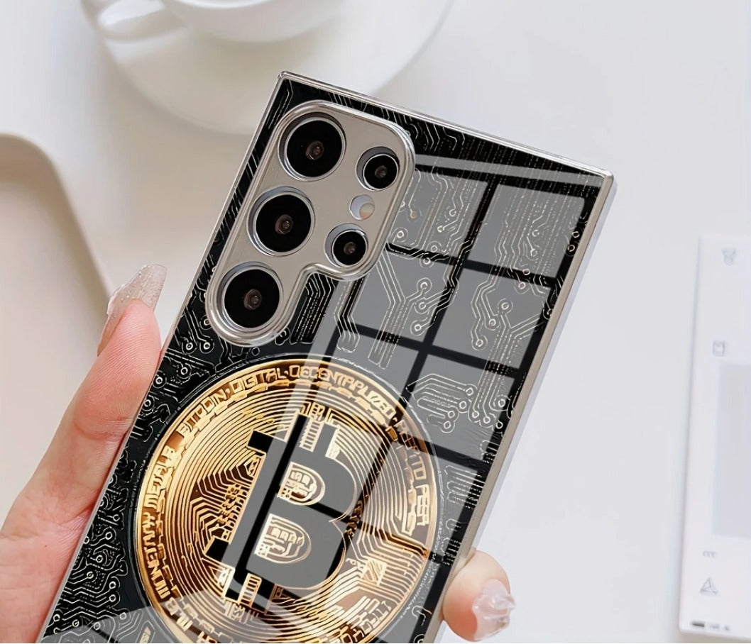 Epic Bitcoin Matrix Mirror Glass Case - Samsung
