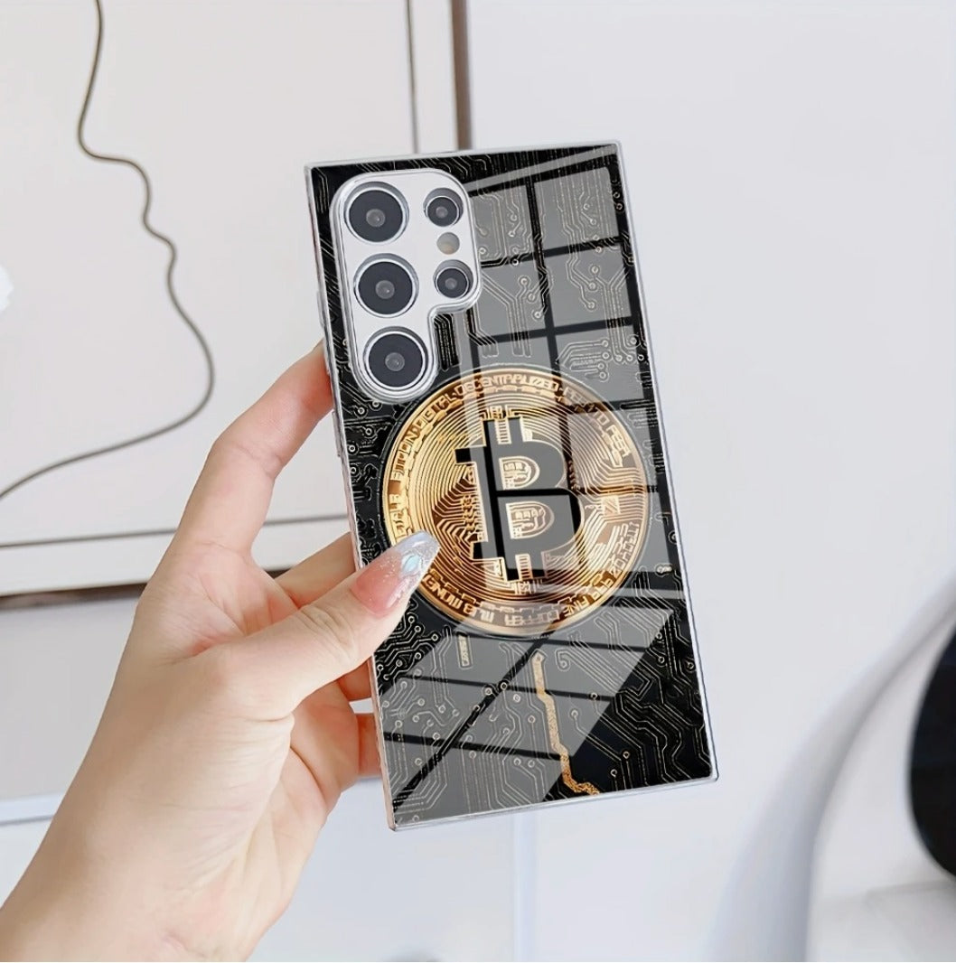 Epic Bitcoin Matrix Mirror Glass Case - Samsung