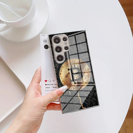 Epic Bitcoin Matrix Mirror Glass Case - Samsung