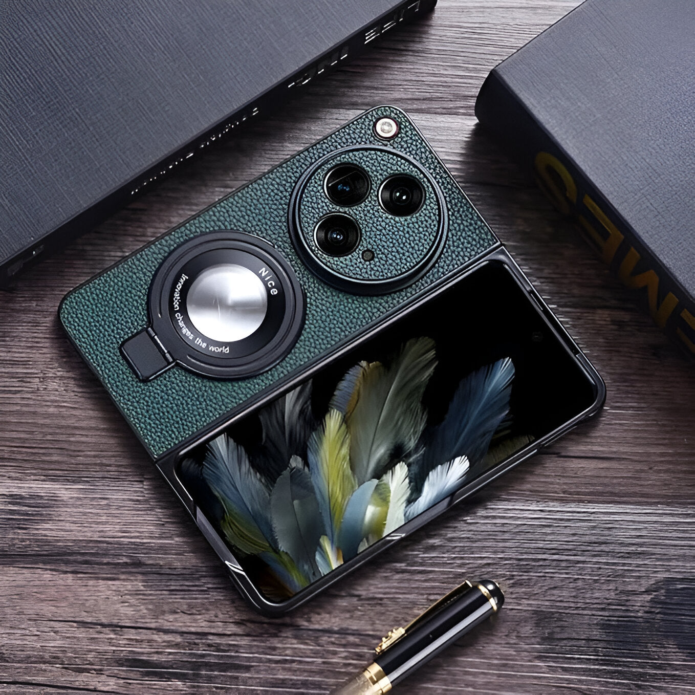 Retro Shot Leather Armor Case - OnePlus Open