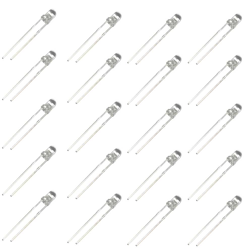 3mm Red LED Clear Lens