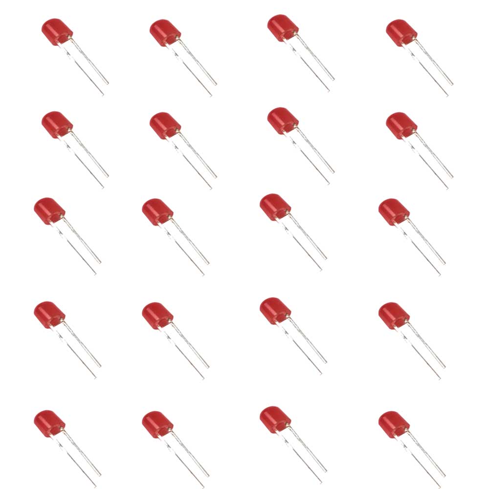 4.8mm 360 Degree Red Diffused LED(100-300mcd) (Pack of 4000)